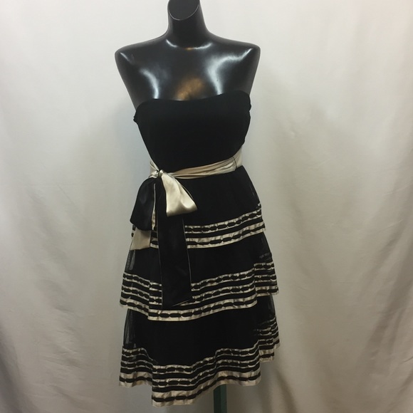 BCBG Maxazria Black & Pearl Strapless Dress - Picture 2 of 8